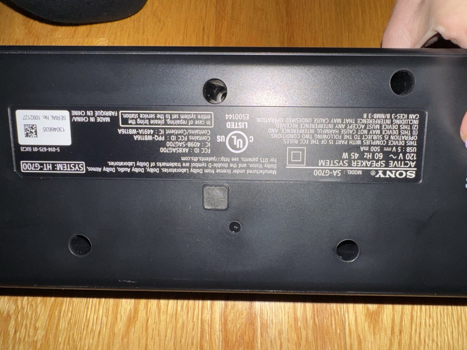 SONY HTG700 Home Theater with Subwoofer