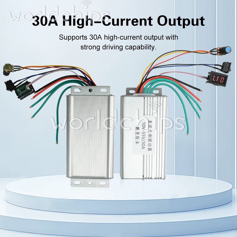 10-55V 30A 3-Phase DC Brushless Controller Electronic Speed Control Motor Drive