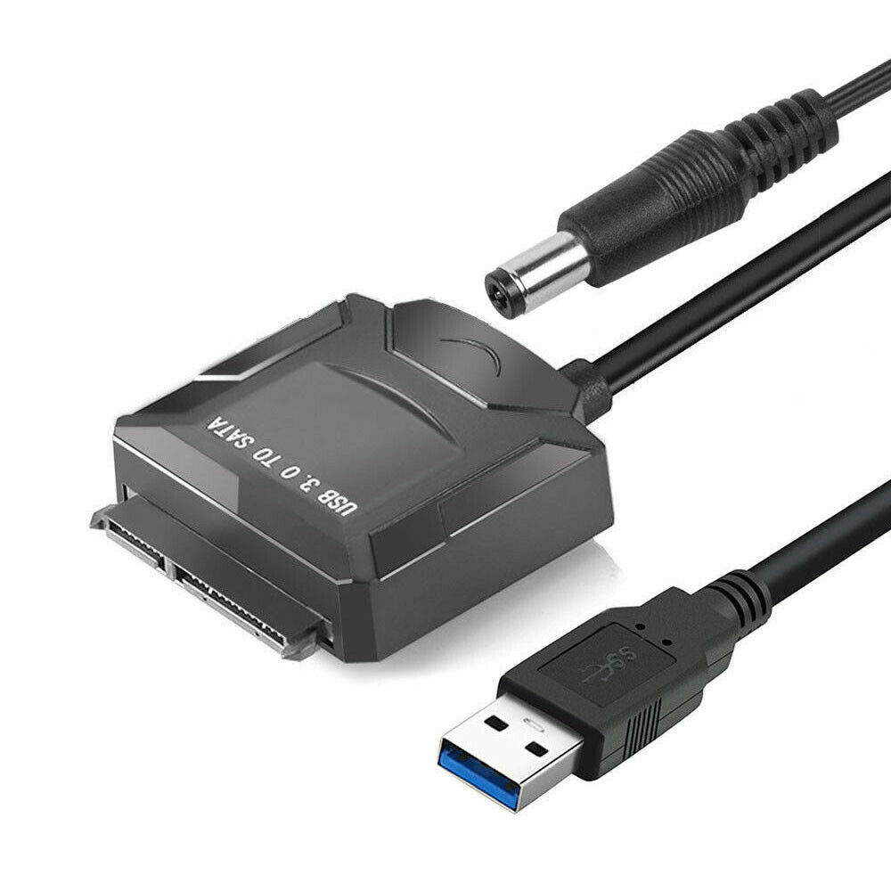 USB 3.0 to SATA External Hard Drive Reader 2.5" 3.5" HDD SSD Power adapter LOT