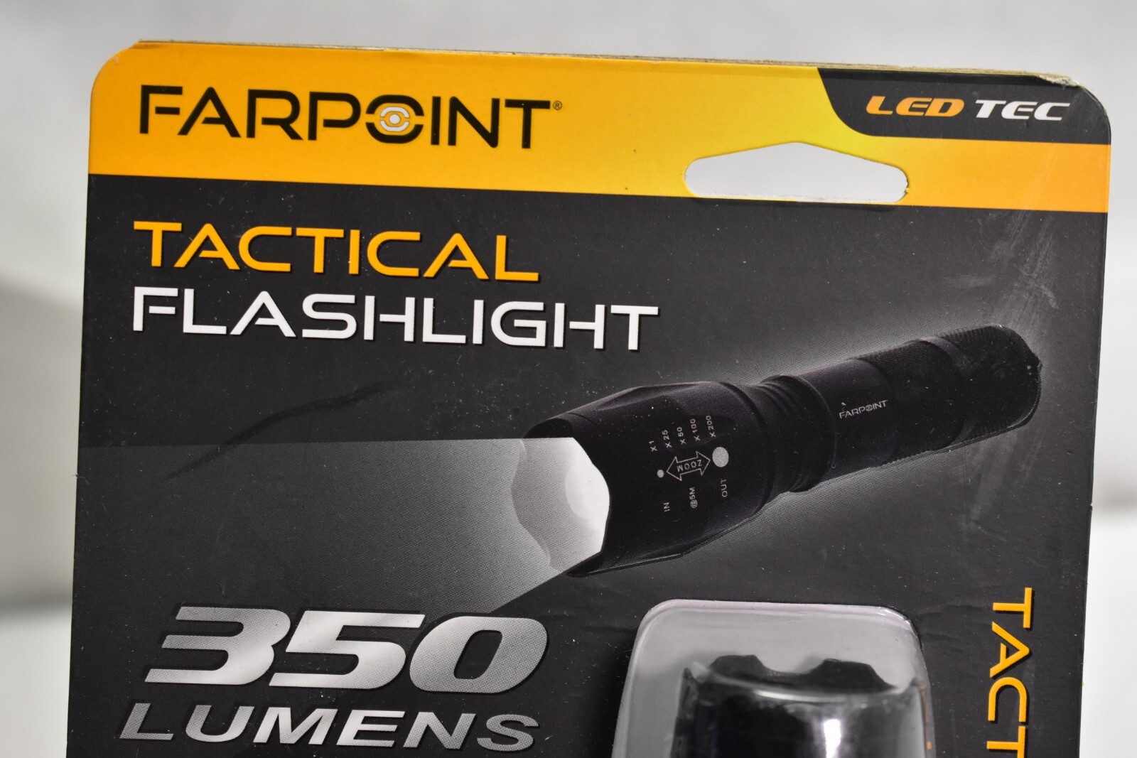 Farpoint Tactical Flashlight 350 Lumens LED Tec Long Distance Bright Flashlight