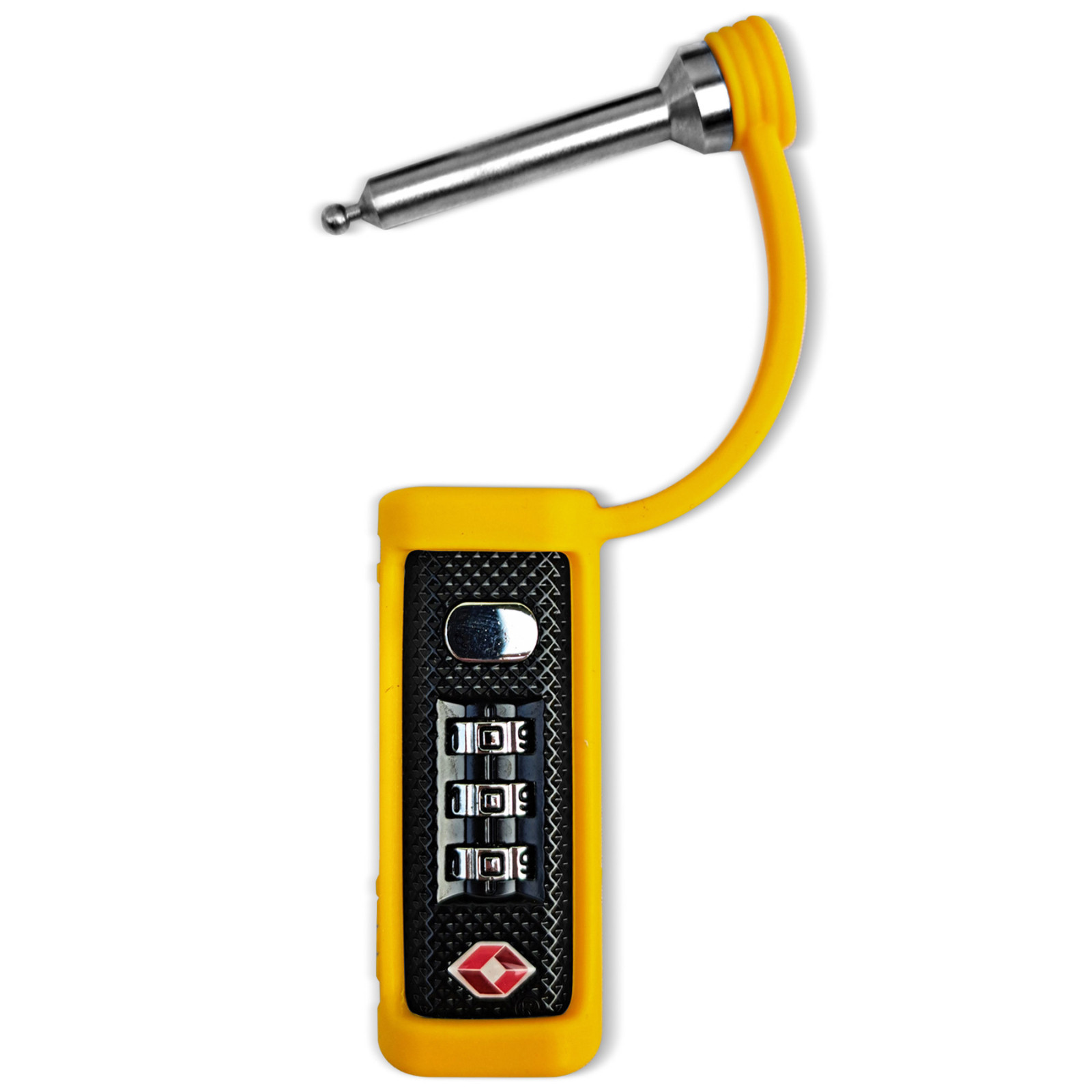 TSA Luggage Gun Lock Cable Yellow- Rifle & Pistol Firearm Case Security Solution
