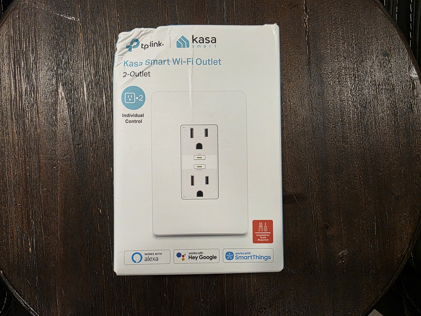 TP-Link Kasa Smart In-Wall Outlet KP200 2 Outlets Alexa Google SmartThings