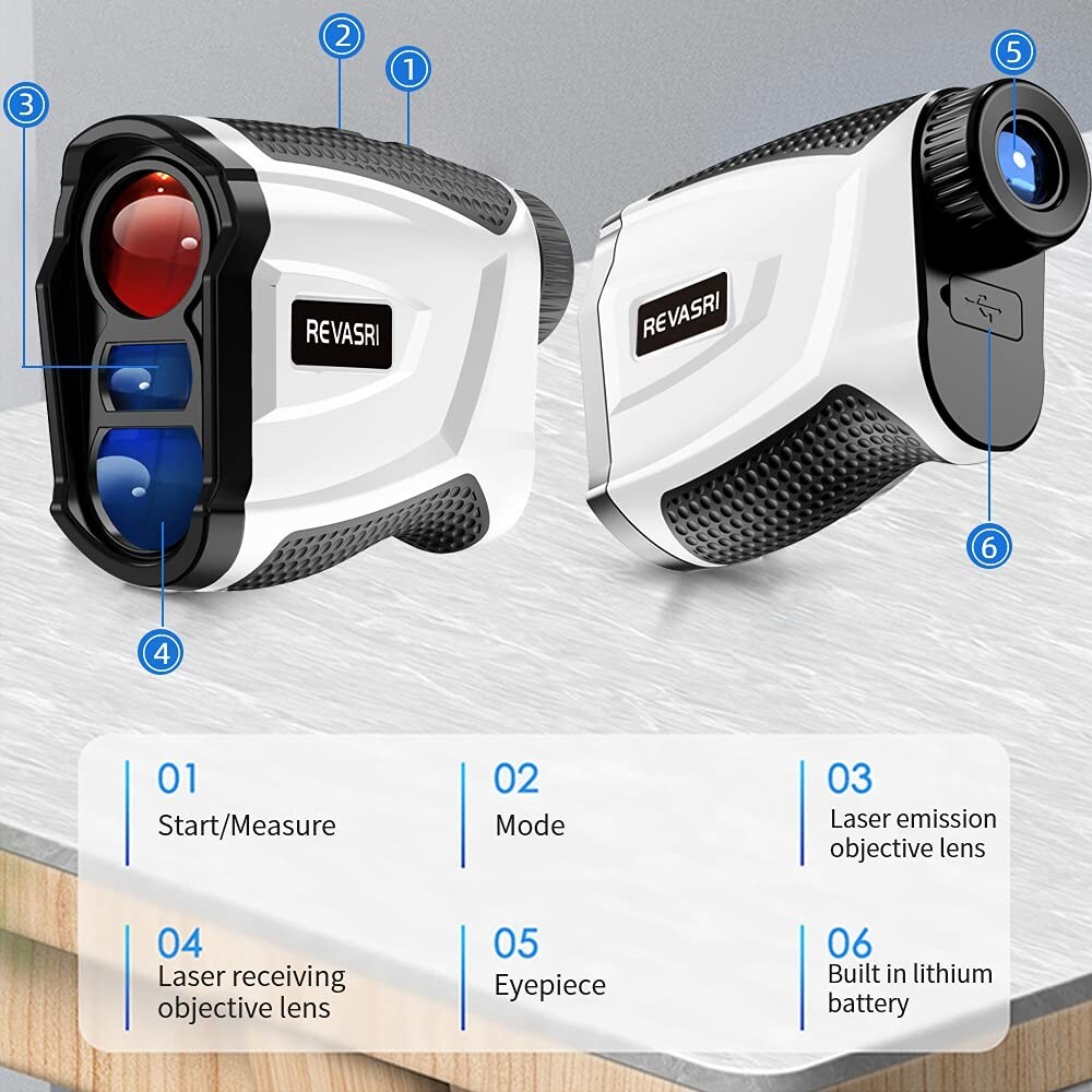 golf rangfinder 1000 yards, with USB rechargeable battery,magnet