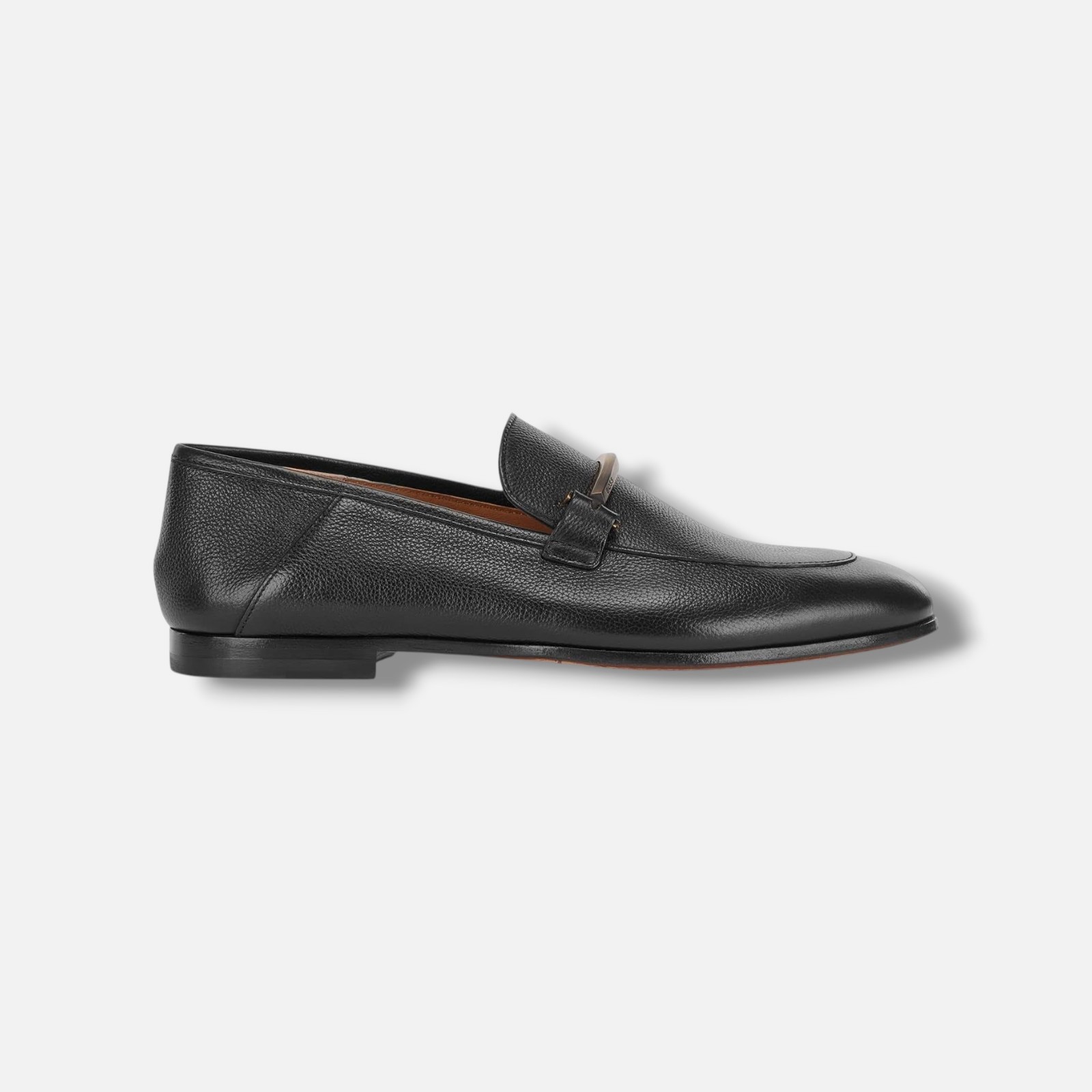 Hugo Boss Men Black Soho Slip-on Leather Penny Loafers Dress Shoes Size 9.5