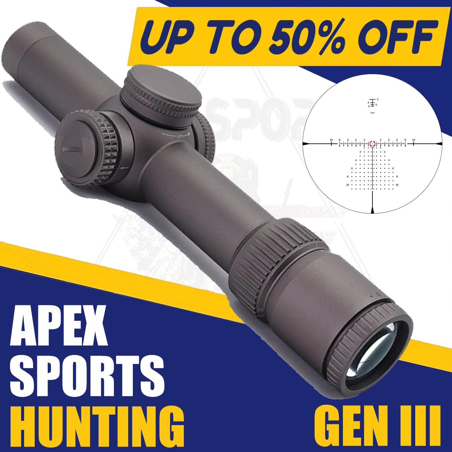 RZ HD GEN III 1-10X24 FFP Reticle 34mm Tube Rifle scopes EBR-9 Hold 5.56/7.62