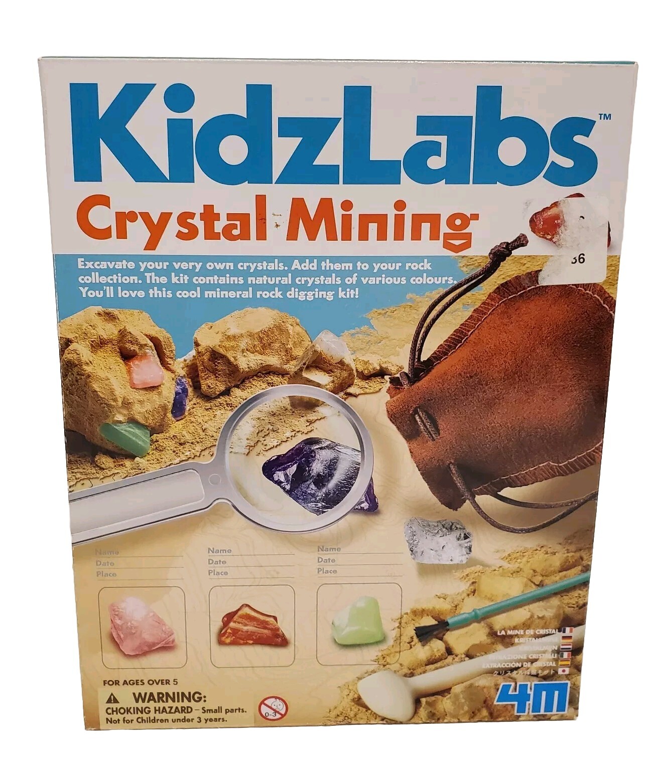 KIDZLABS Science Crystal Mining Excavate Minerals Learning Nature Sealed  Box