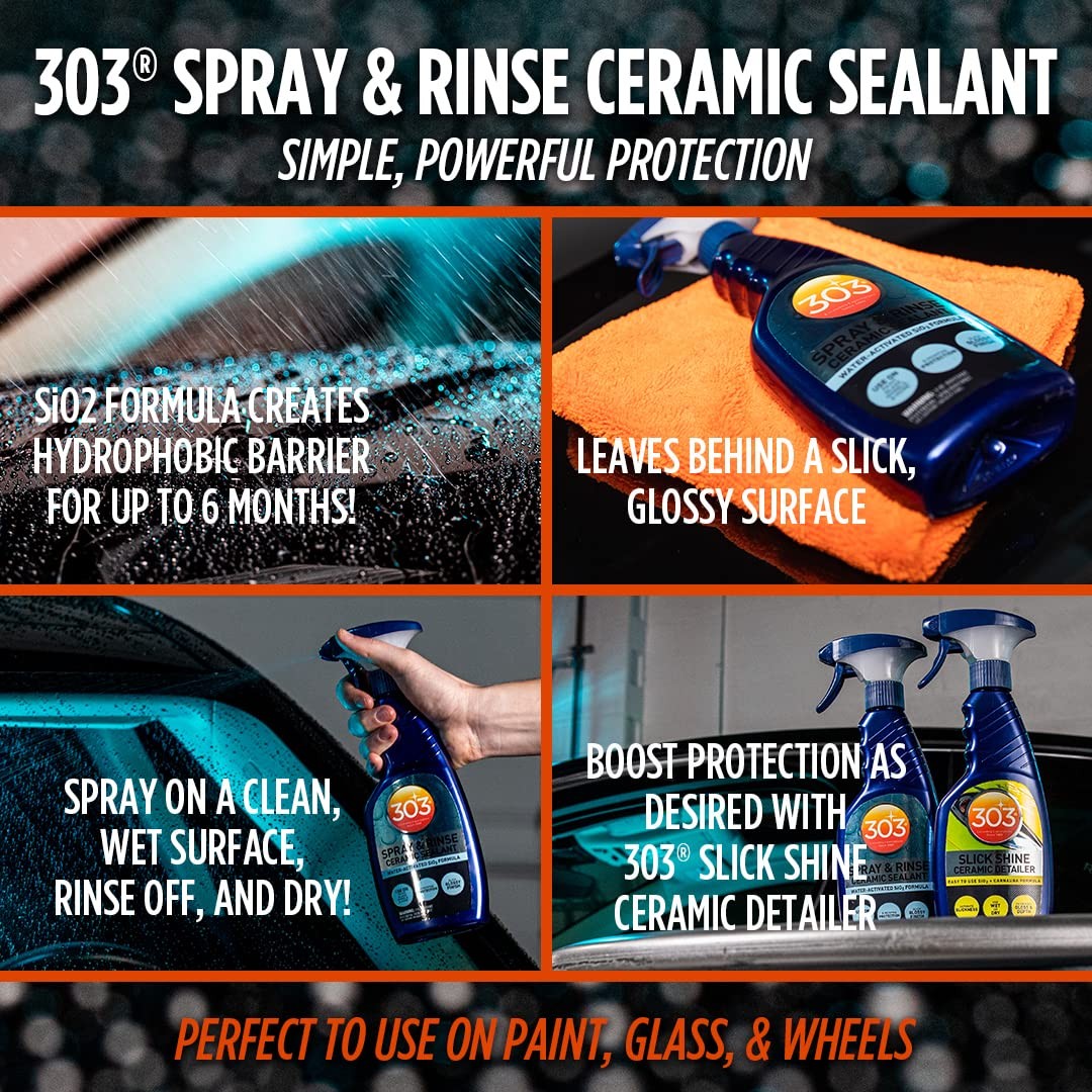Spray & Rinse Ceramic Sealant – Quick Ceramic Coating – Water-Activated SiO2 ...