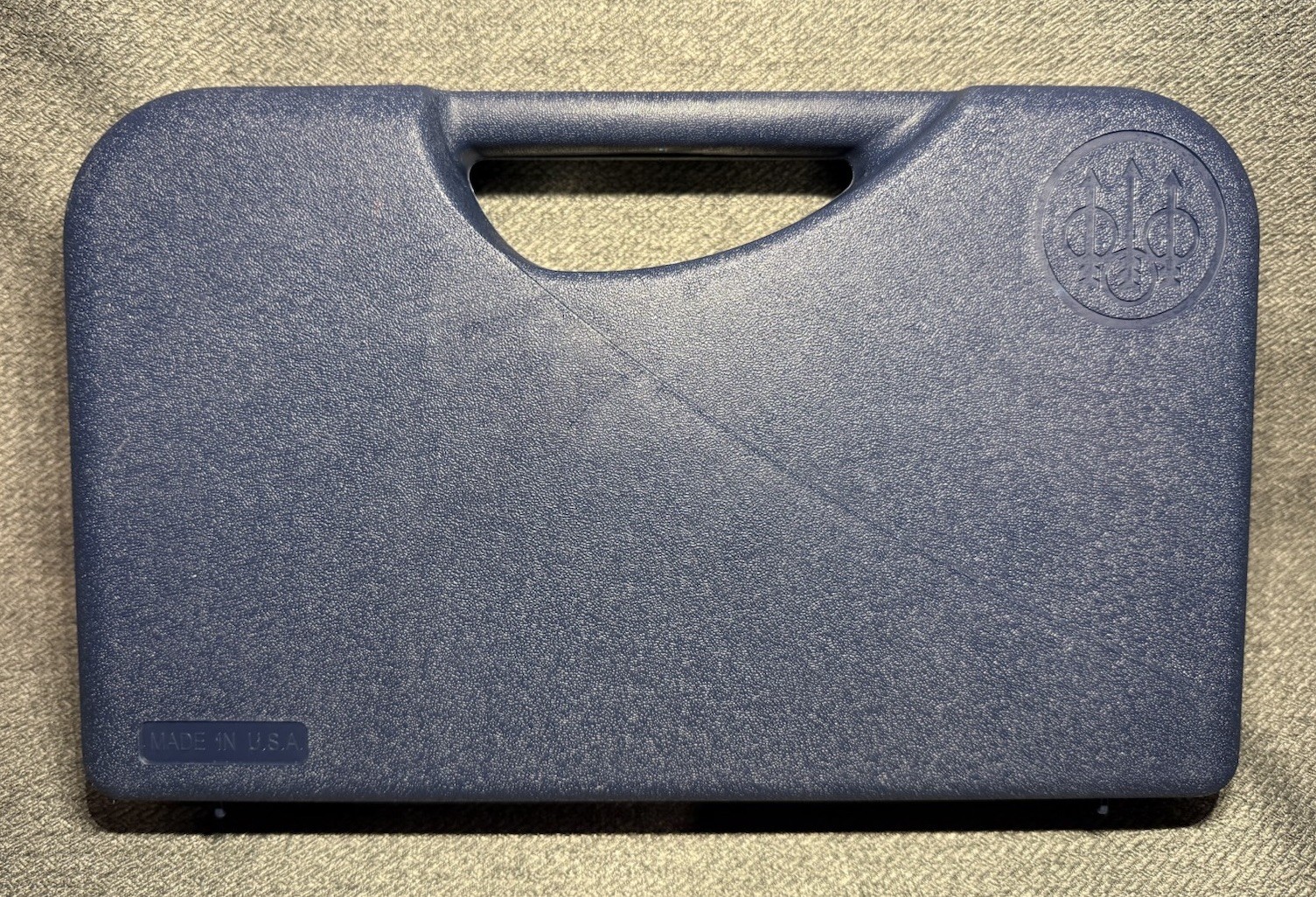 RARE Vintage Beretta 8” x 11.5” Blue Padded Pistol Gun ‘Made in USA’ Hard Case