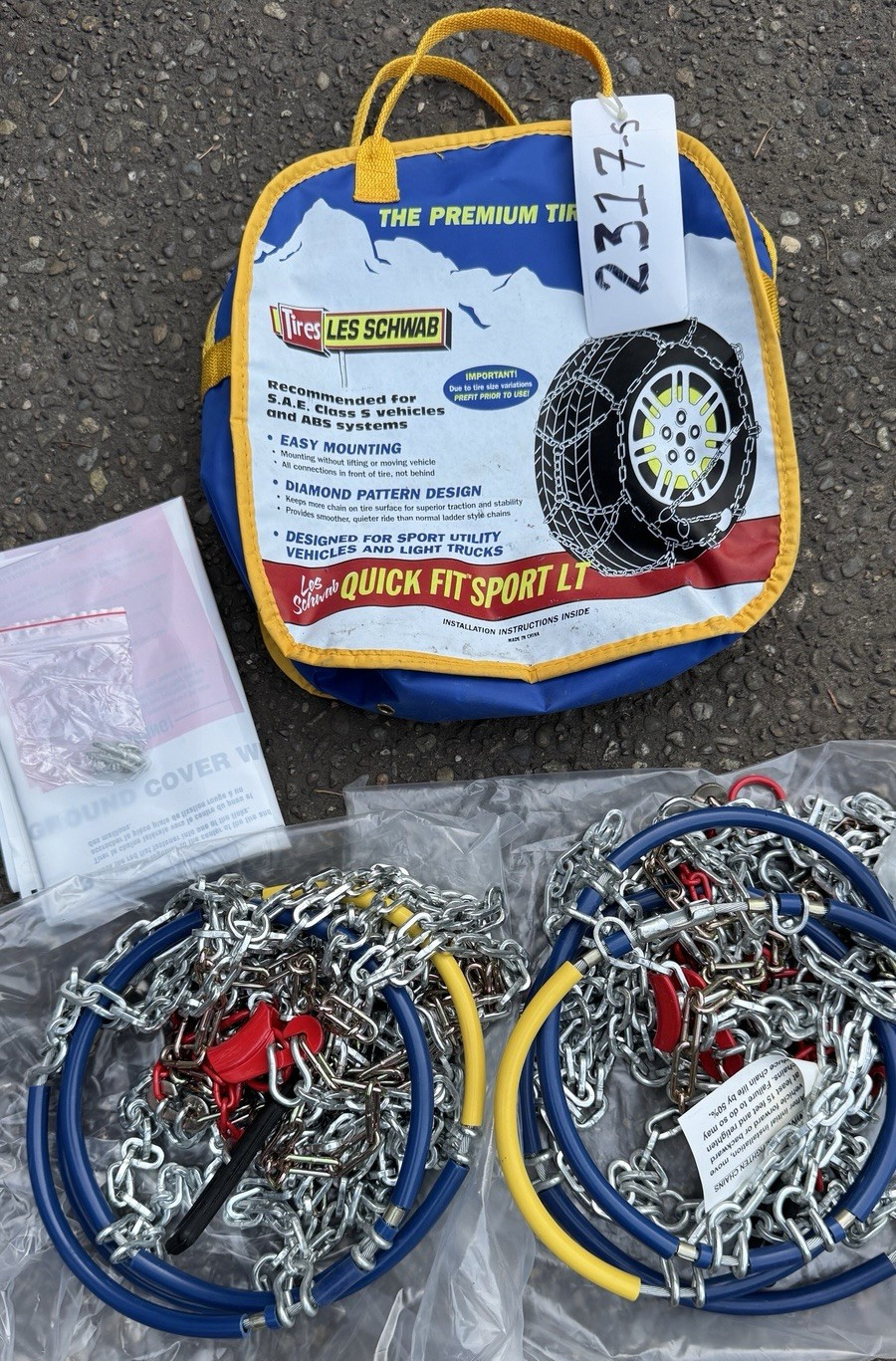 2317 Les Schwab Quick Fit Sport LT/SUV Tire Chains 2317-s