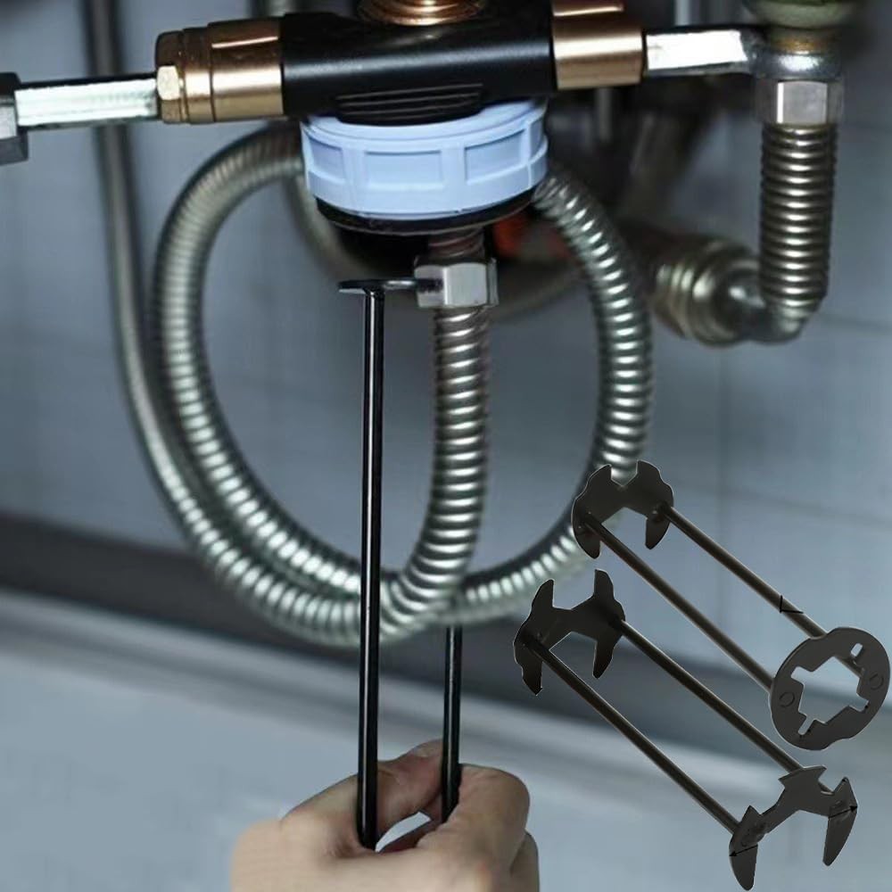 Multifunctional Basin Wrench, Carbon Steel Faucet Tool for Sink and Tight Spaces