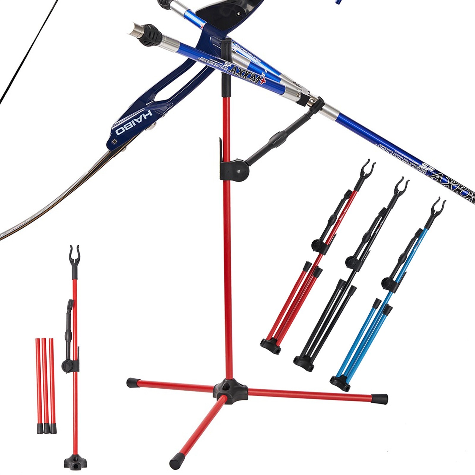 Recurve Bow Stand Holder Foldable Bracket Rack Hanger Archery Longbow Hunting