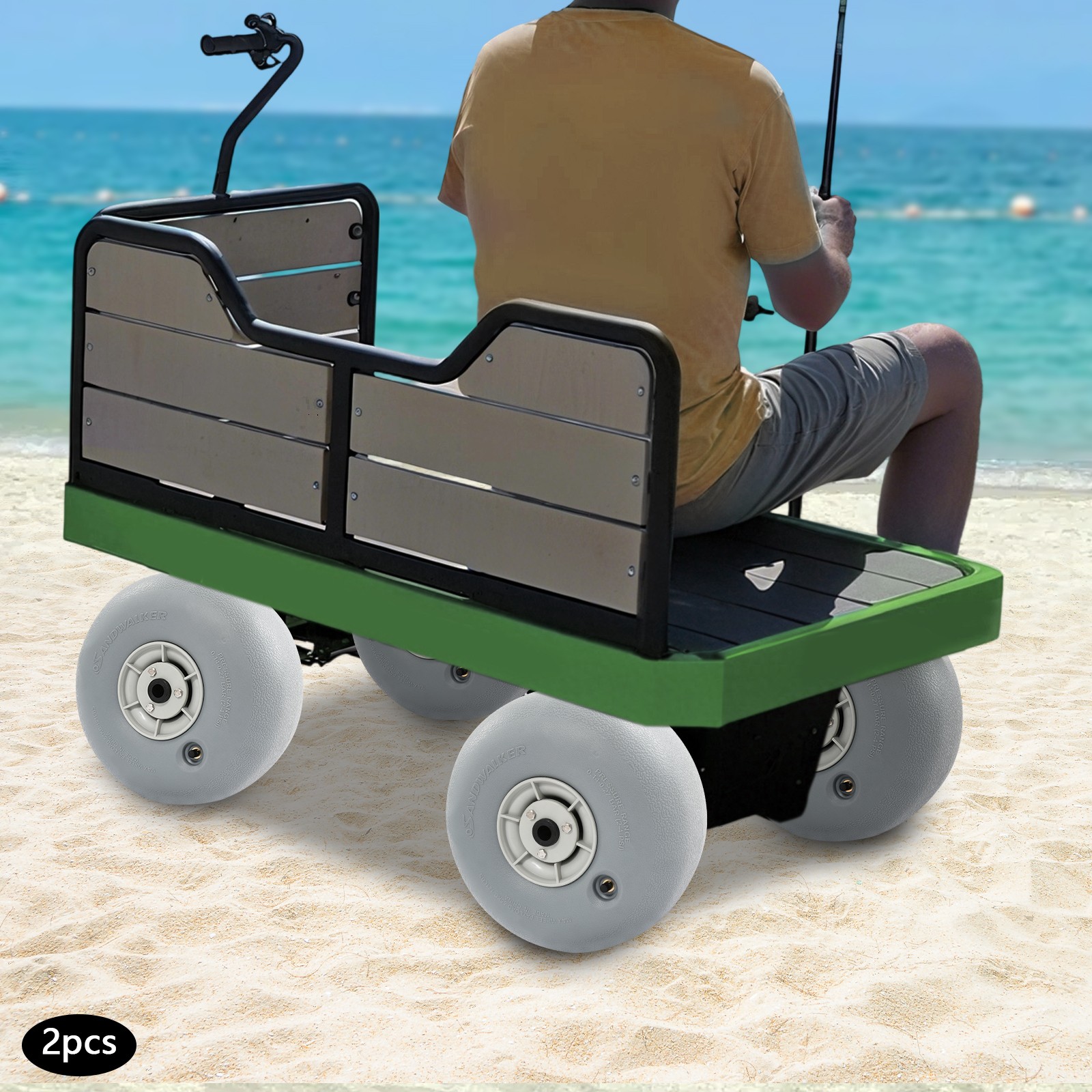 Balloon Beach Sand Tire, Beach Balloon Wheel, 2pcs Beach Cart Tires