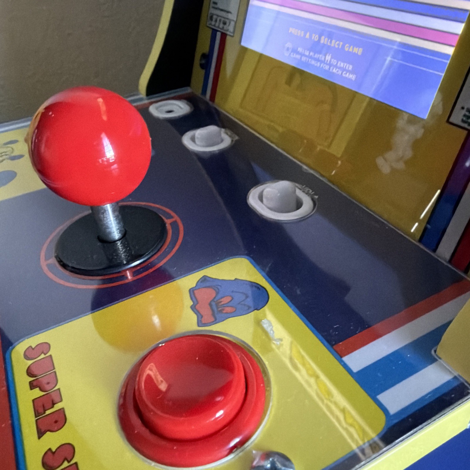 Arcade1Up Super Pac-Man Counter Top Arcade Machine 4 Games; Clean And Working