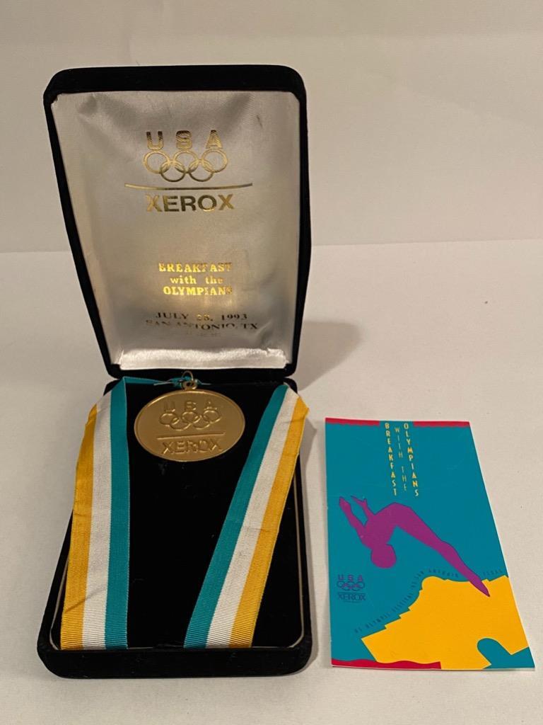 USA Xerox Breakfast with the Olympians 1993 San Antonio TX Medal in Box