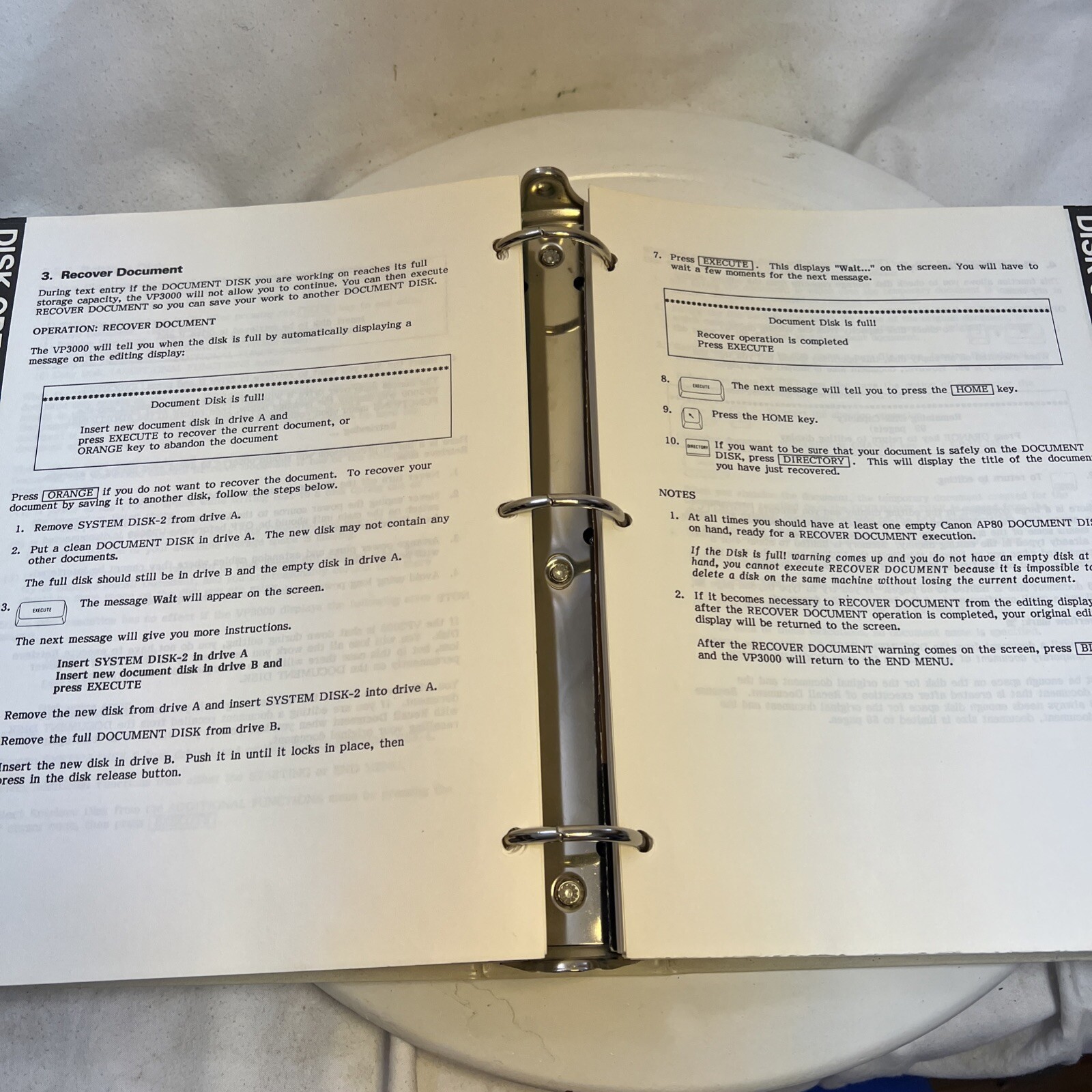 Vintage Canon VP3000 Computer Manual