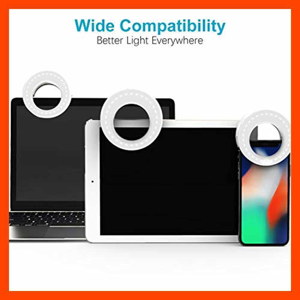 QIAYA Selfie Light Ring Lights LED Circle Cell Phone Laptop Camera WHITE NEW
