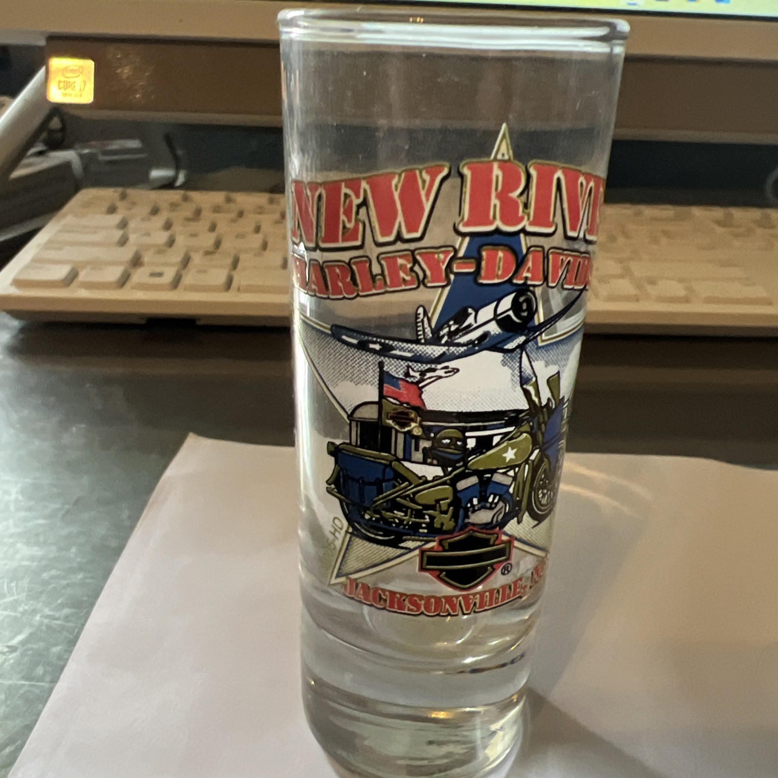 New River Harley-Davidson Jacksonville Nc Shot Glass