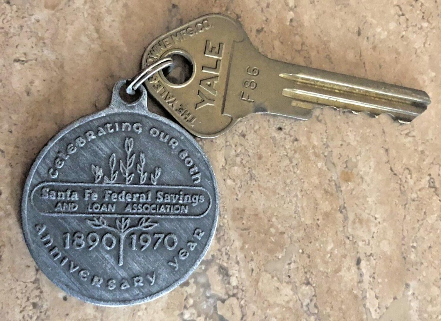 VTG SANTA FE FEDERAL SAVINGS AND LOAN ASSOCIATION 80th Anniversary Key Fob