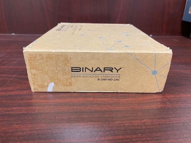 Binary B-240-HD-2AC 240 Series HDMI Audio De-Embedder NEW Open Box