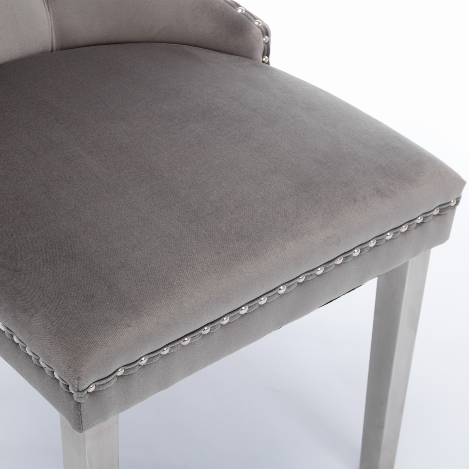 Set of 2 Modern High-end Tufted Dining Chair Velvet Upholstered Kitchen Chair