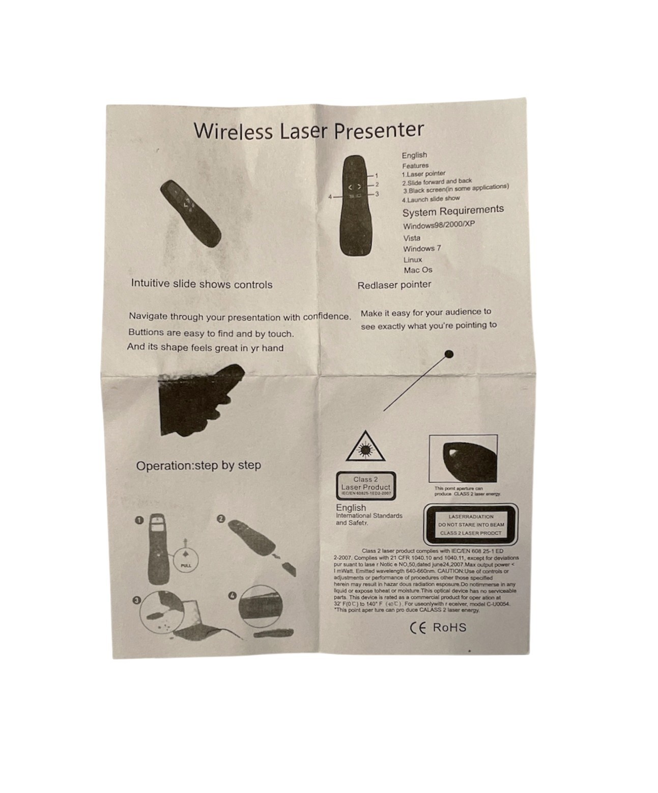 Remote Wireless USB PPT Presenter Laser Pointer