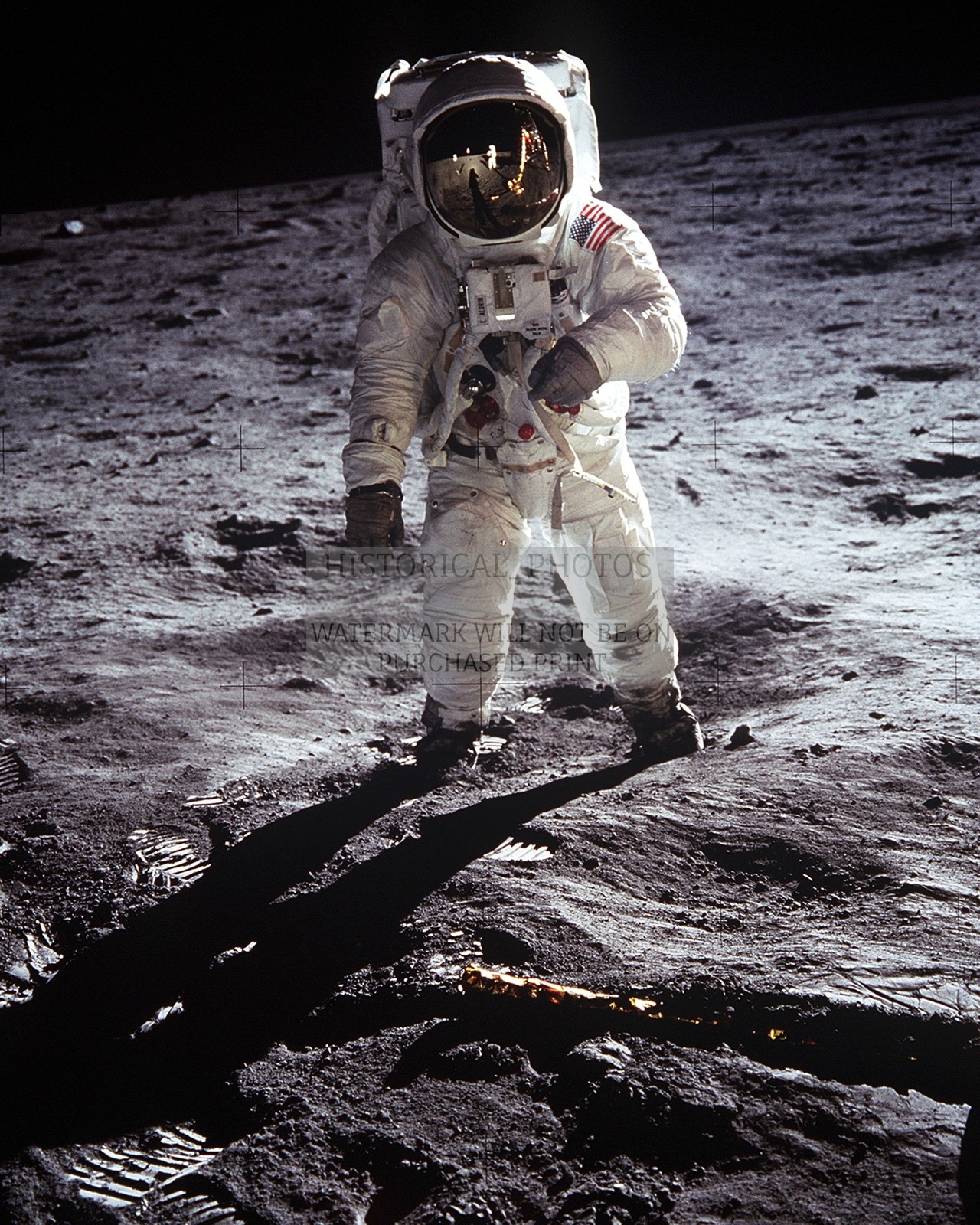 BUZZ ALDRIN APOLLO 11 ASTRONAUT ON THE MOON PORTRAIT 8X10 NASA PHOTO