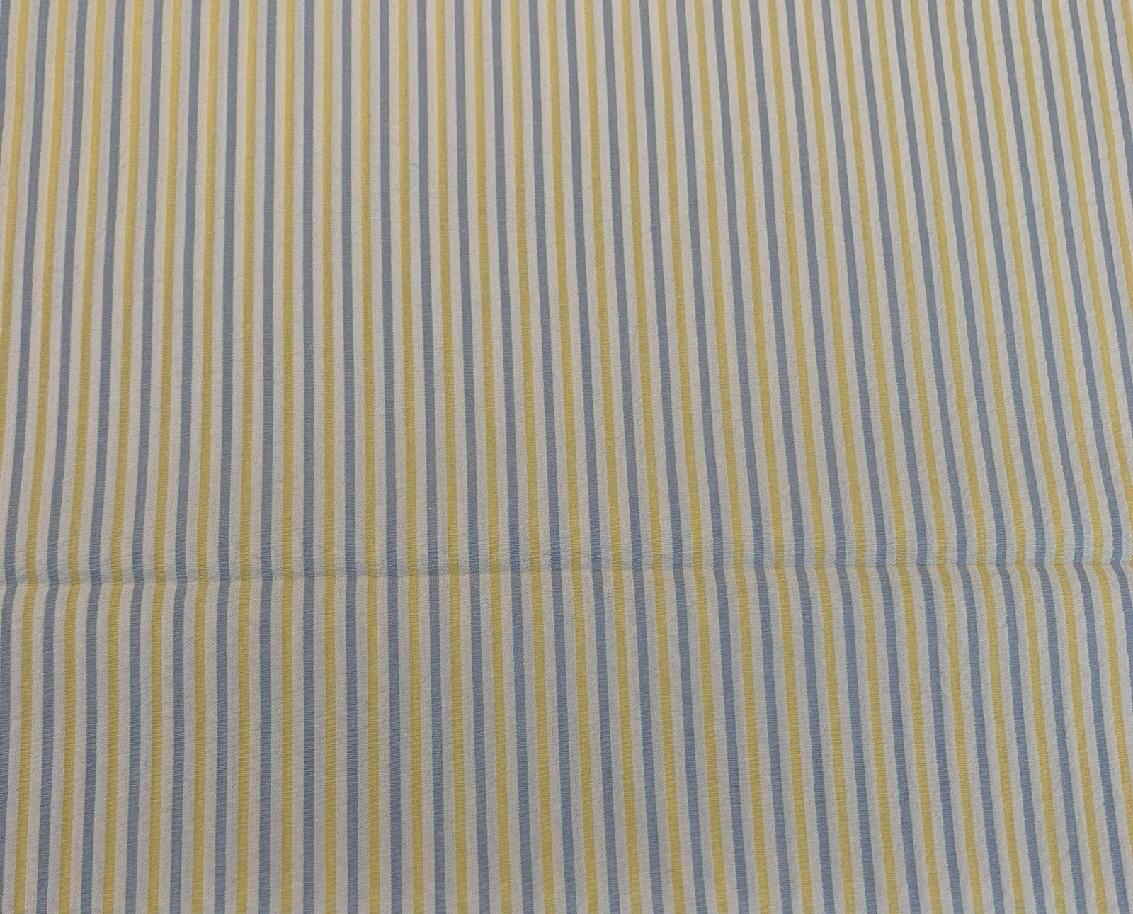 Striped Seersucker Fabric By Fabric Finders Blue Yellow White 60" Wide BTY