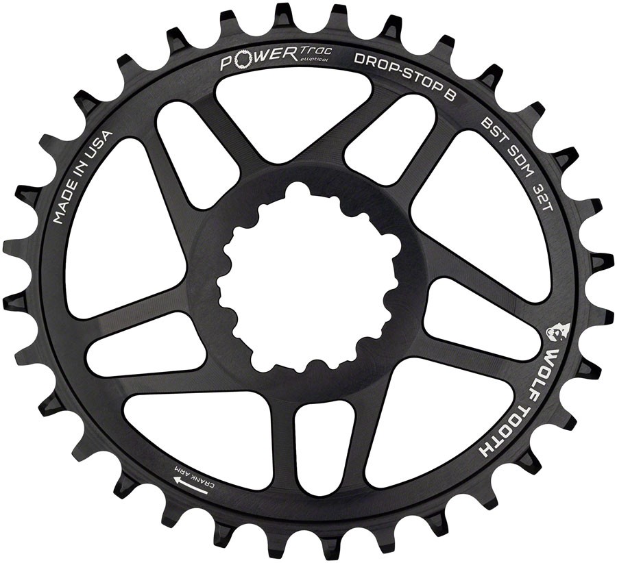 PowerTrac Elliptical SRAM 3-Bolt Direct Mount Chainrings - Wolf Tooth Elliptical