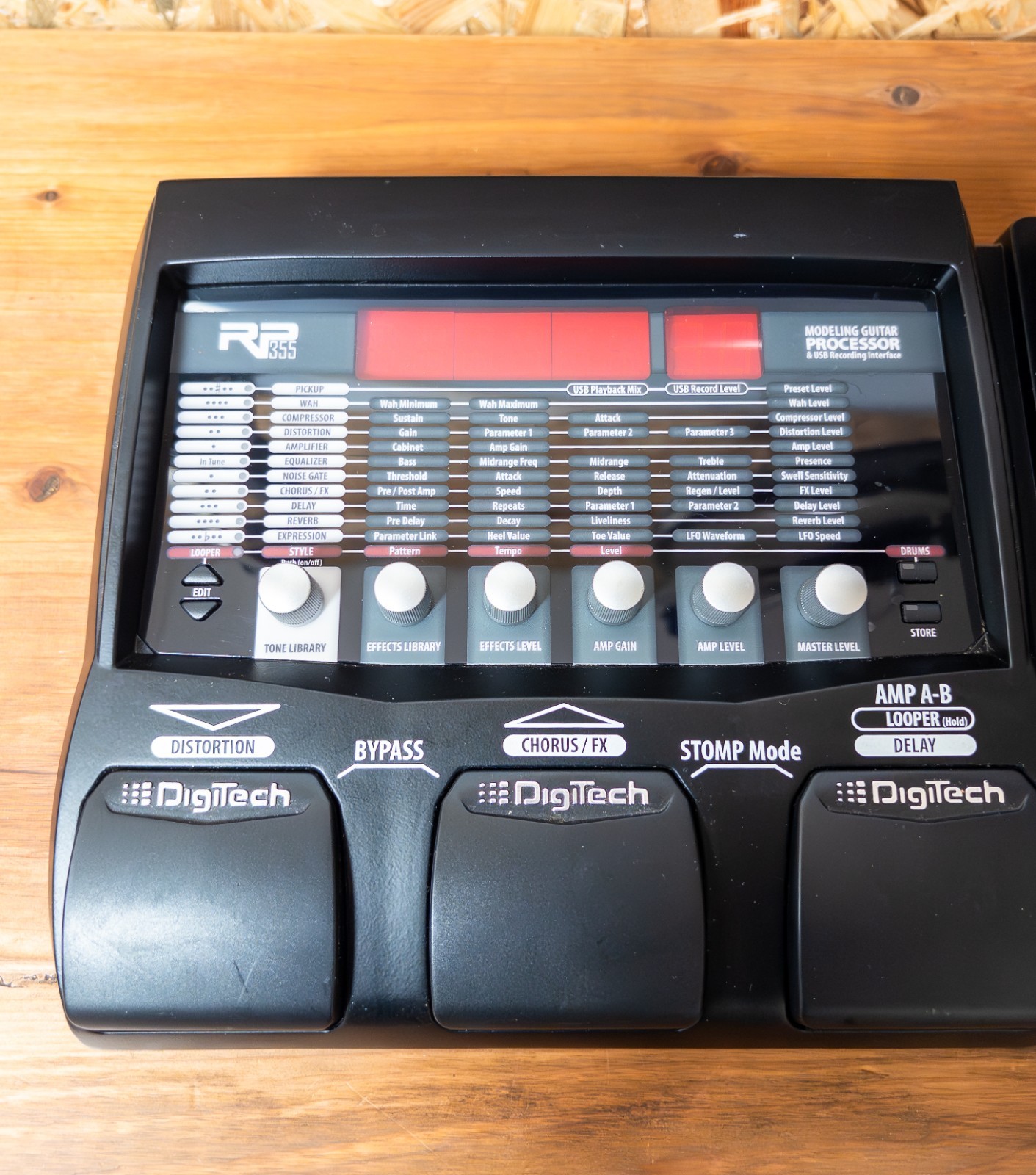 DigiTech RP355 Modeling Guitar Processor Multi Effects Pedal Tested w/ Box Japan