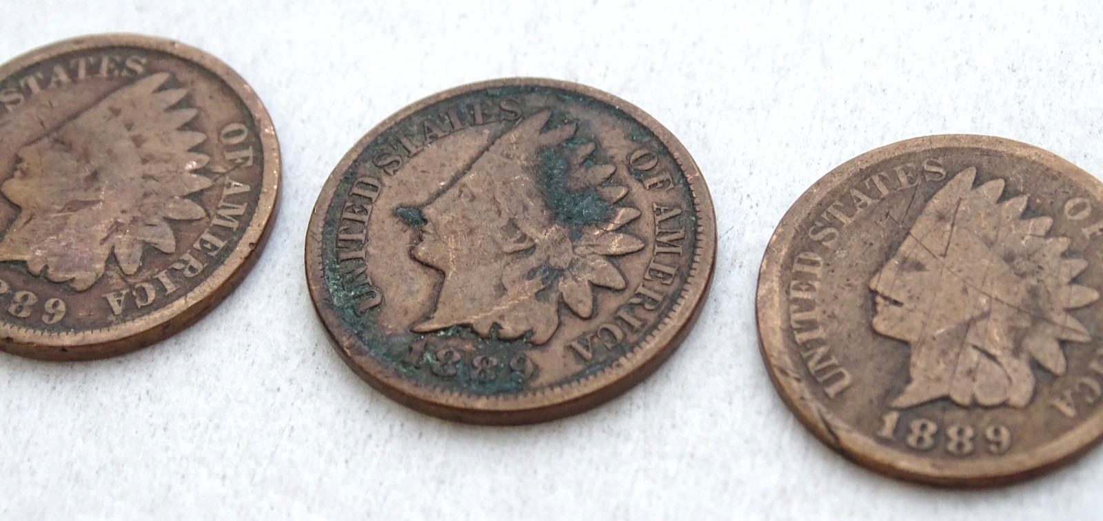 (4) 1889 Indian Head Cents / FedEx FS / 29122_1889_4x