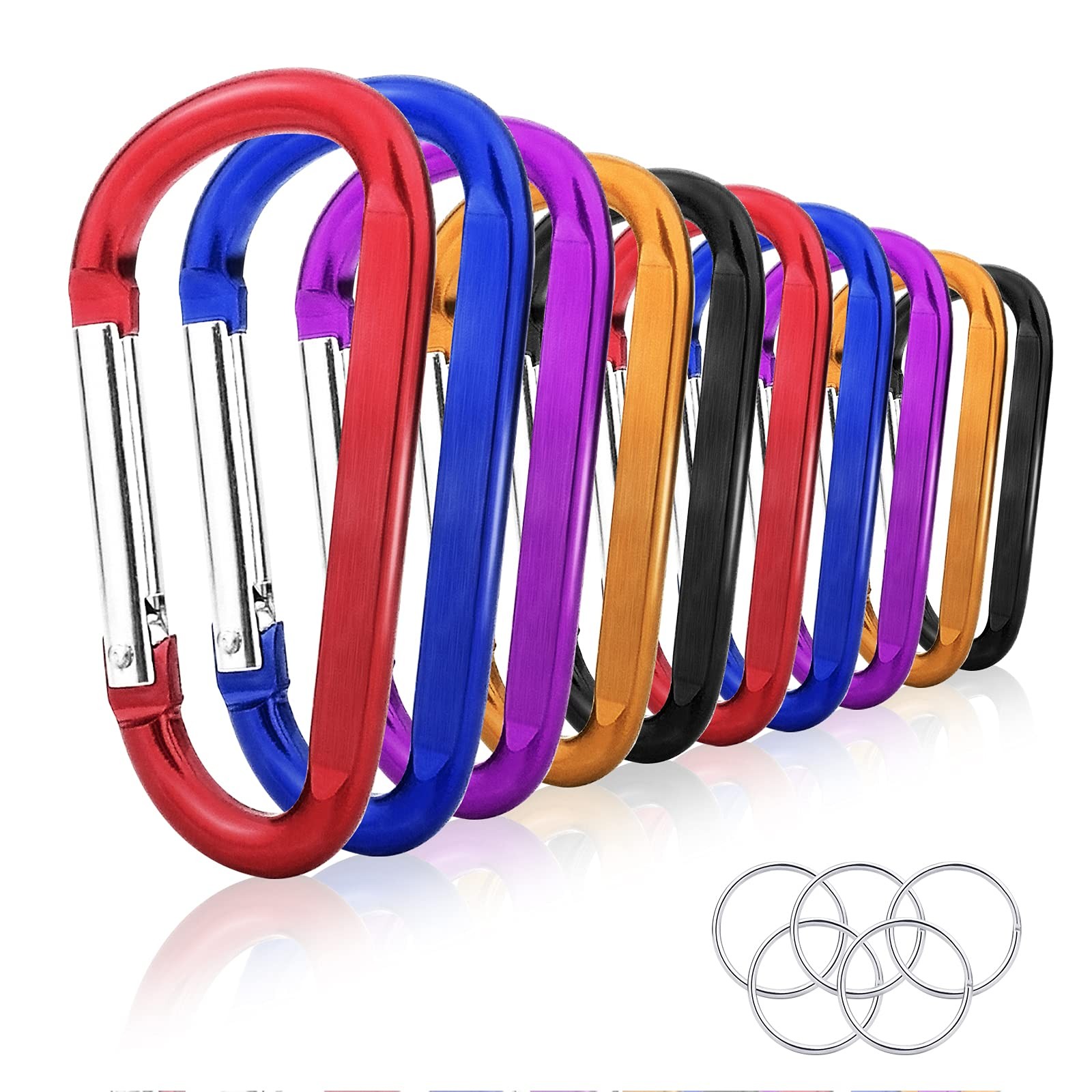 10 Pack 3'' Aluminum Spring 3, ['Golden', 'Red', 'Black', 'purple', 'Blue']