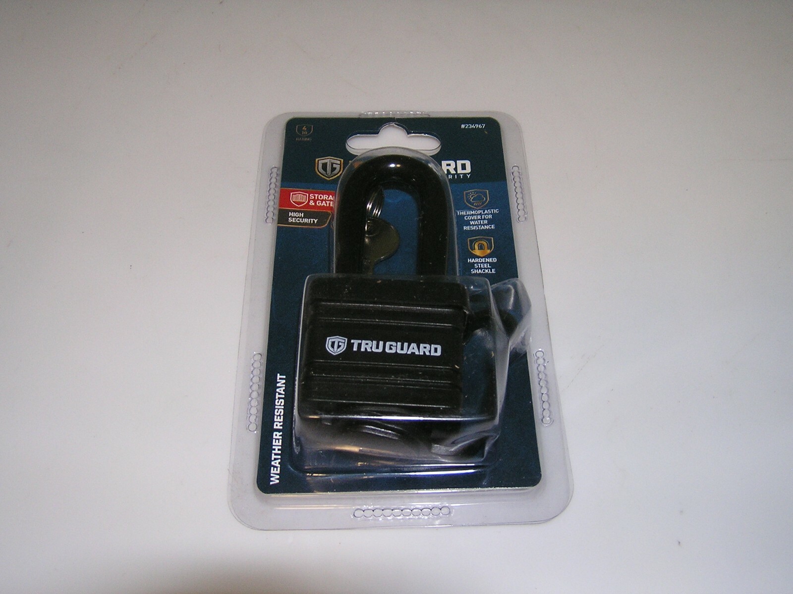 New sealed Tru Guard 234967 1804DLHTG weather resistant padlock
