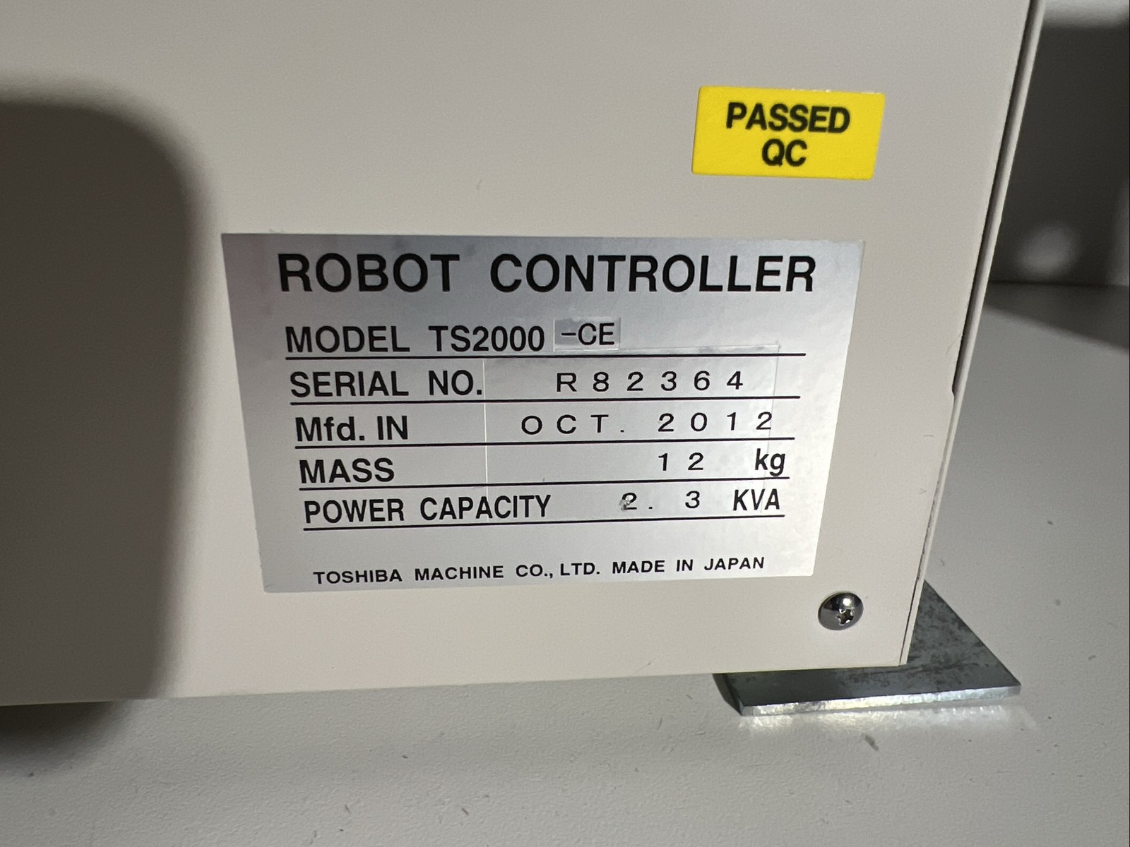 toshiba TS2000 robot controller 2.3KVA -CE 12KG