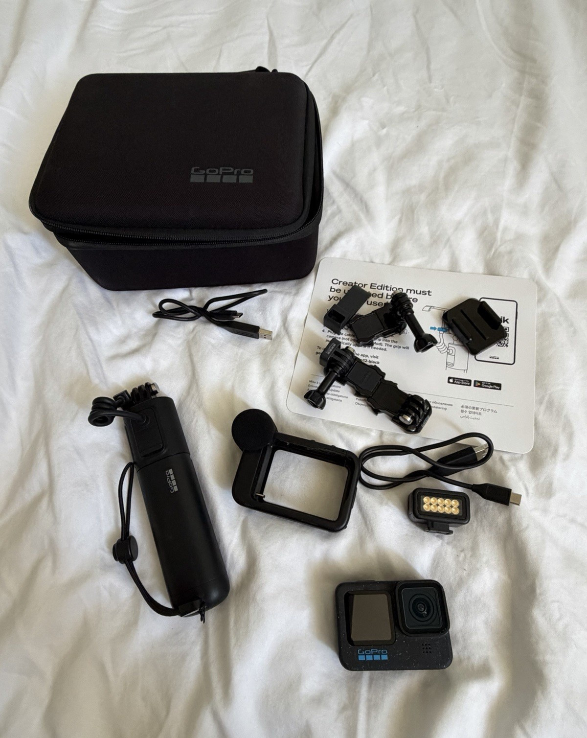 GoPro HERO10 Black Creator Edition Bundle w/ Volta Grip Case Light Mod