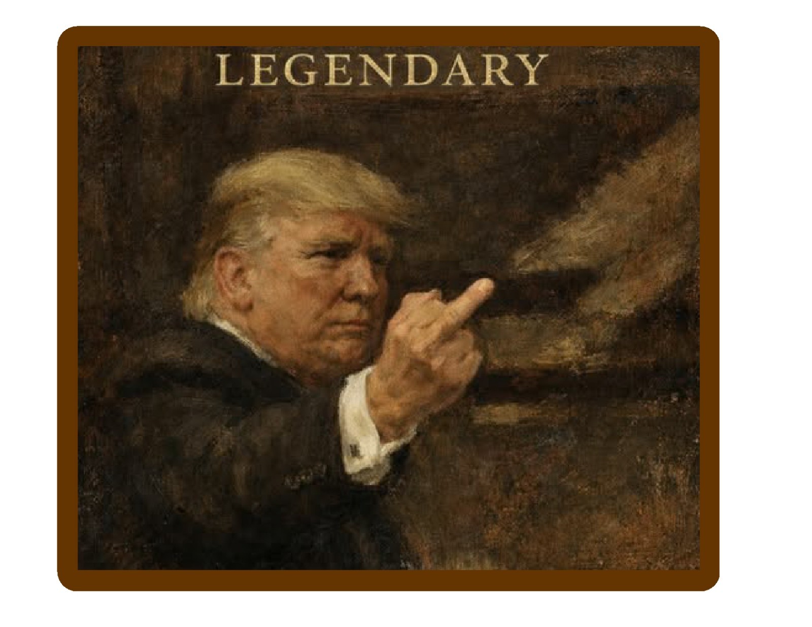 Lengendary Donald Trump Middle Finger  At Heckler  Fridge / Refrigerator Magnet