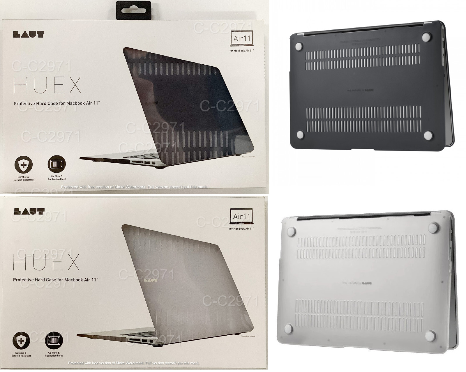 Huex Hard Shell Coated Protective Polycarbonate Rubber Case For  MacBook Air 11”