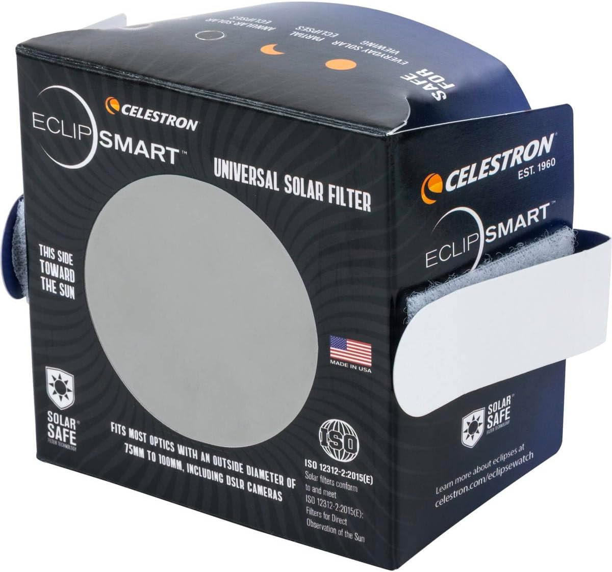 Celestron Eclipsmart Universal Solar Filter for Telescopes | ISO 12312-2 Complia