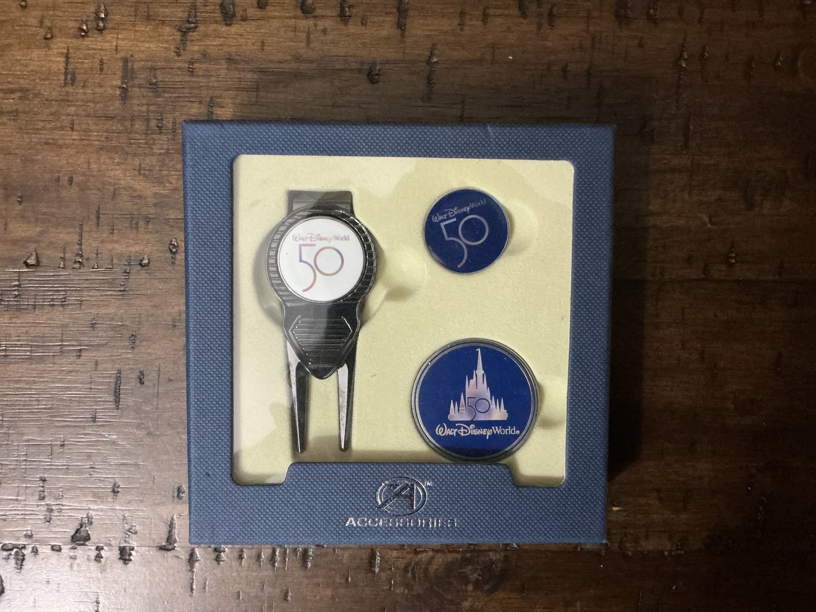 Disney World Golf Divot Tool & Ball Markers 50th Anniversary