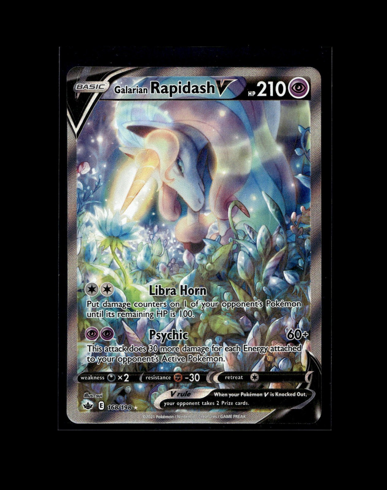 Ponyta Rapidash Galarian Pokemon Card! Holo/Reverse Holo Rare V Promo Cards!