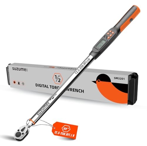 Digital Torque Wrench (/ 17-340.2 N.m) ±2% High 12.5-250.9 Ft. Lb 1/2-Inch
