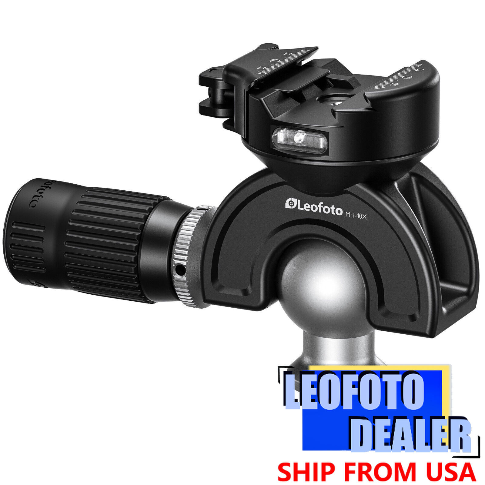 Leofoto MH-40X Dynamic Ball Head with Handlebar | Rosette and 3/8''