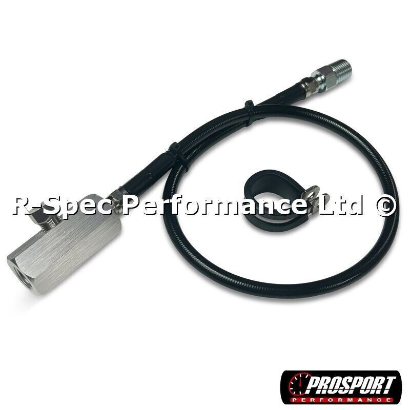 1/8 BSPT - 1/8 NPT Remote Adaptor For Oil Pressure Feed Sensor Sender Gauge BK