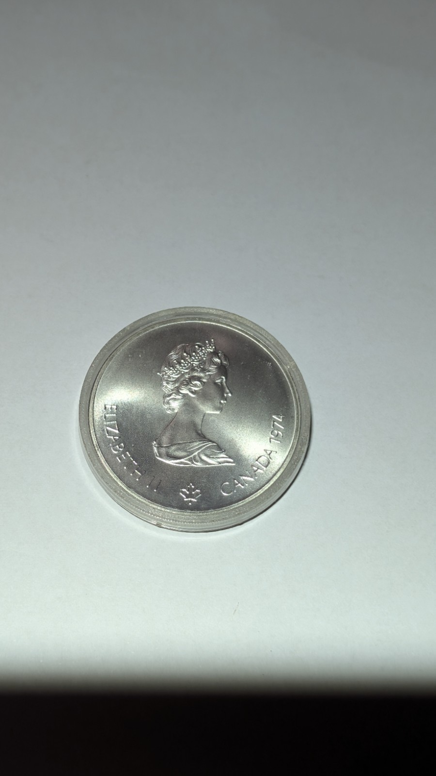 1974 CANADA UK Elizabeth II Olympics Montreal TORCH Proof Silver $5 Coin