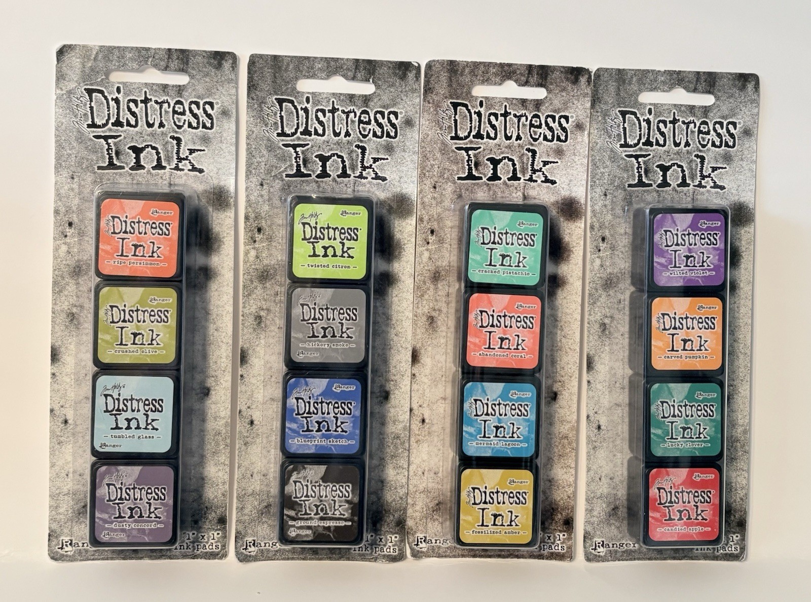 Ranger Tim Holtz Distress Mini Ink Pad Kits #8, 13, 14 and 15 Lot of 4 Packs NOS