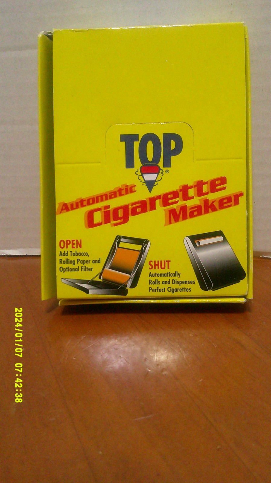 TOP Automatic CIGARETTE MAKER Plastic,  Black Color Travel Size