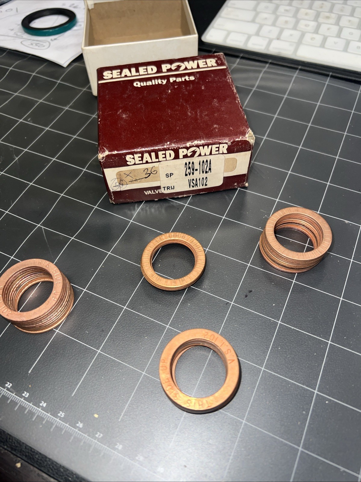 Sealed Powrr Box of 36 Valve Spring Shim 259-102A , Made In USA 🇺🇸
