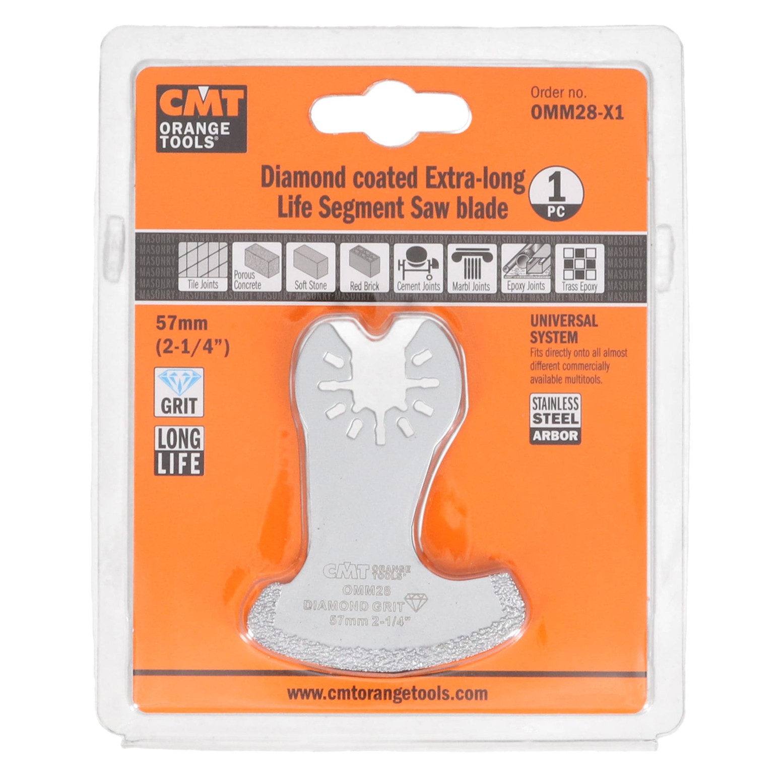 CMT OMM28-X1 Diamond-Coated Segment Saw Blade for Oscillating Multi-tools