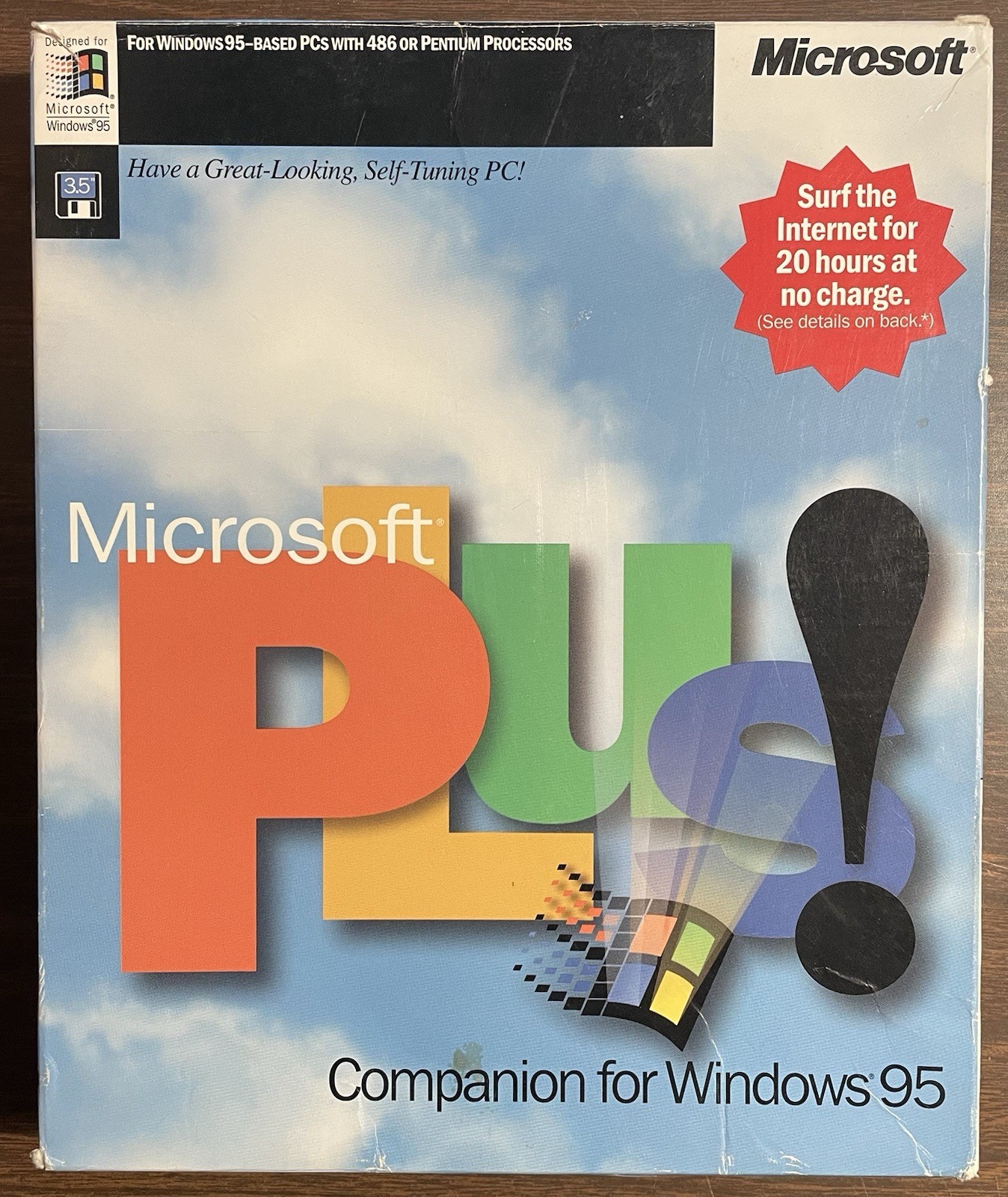 Microsoft Plus Companion for Windows 95 3.5" Floppy Disks Big Box PC