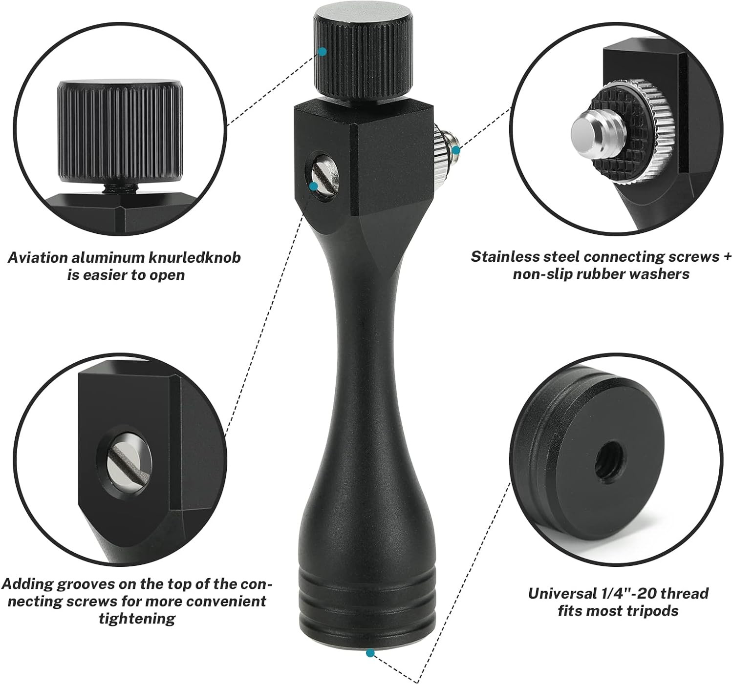 Binocular Tripod Adapter 1/4-20 Thread Quick Detachable Mount Suitable for Most