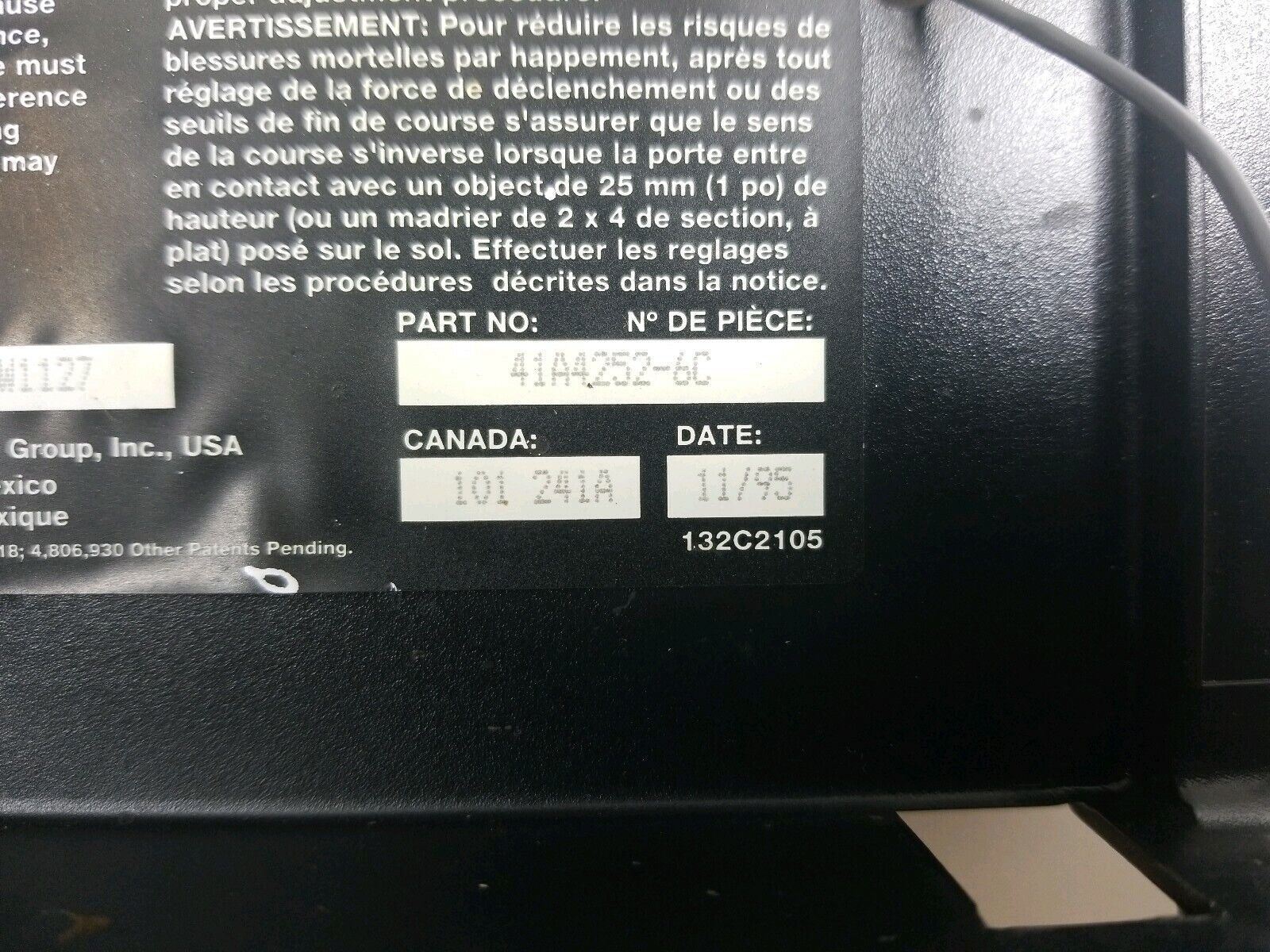 OEM Liftmaster Chamberlain 41A4252-6F Logic Board Garage Door Green Learn